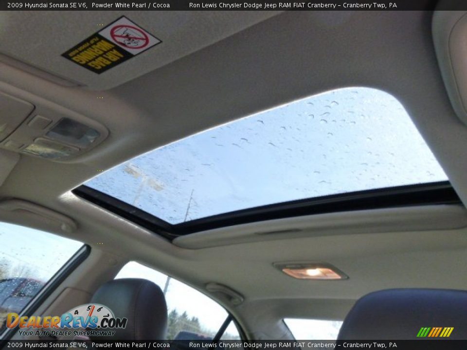 2009 Hyundai Sonata SE V6 Powder White Pearl / Cocoa Photo #15