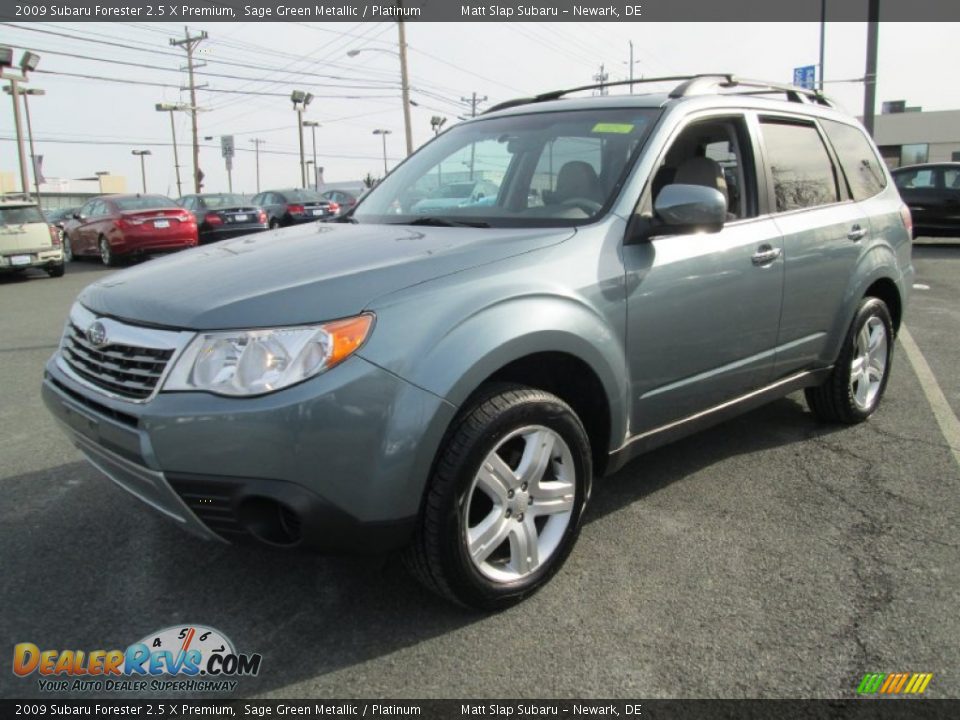 2009 Subaru Forester 2.5 X Premium Sage Green Metallic / Platinum Photo #2
