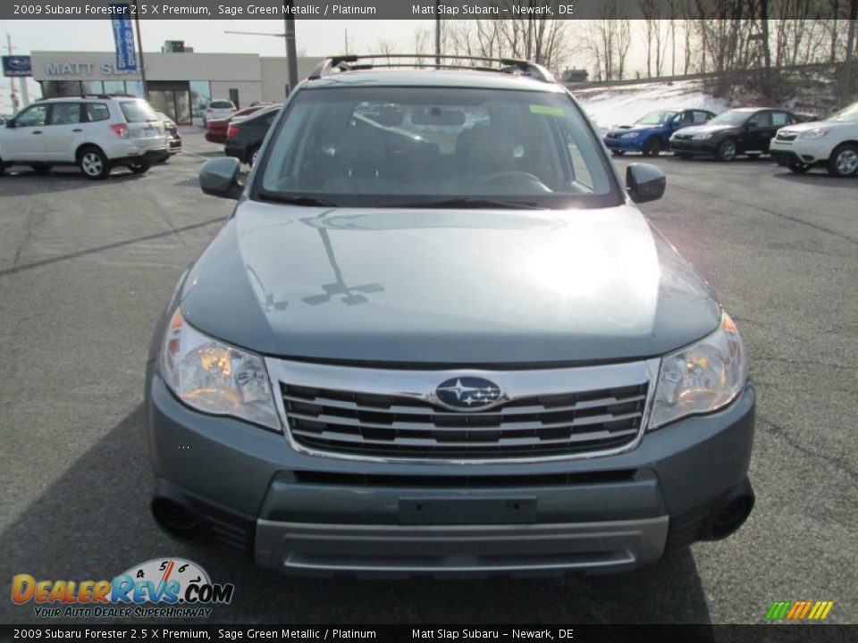 2009 Subaru Forester 2.5 X Premium Sage Green Metallic / Platinum Photo #3