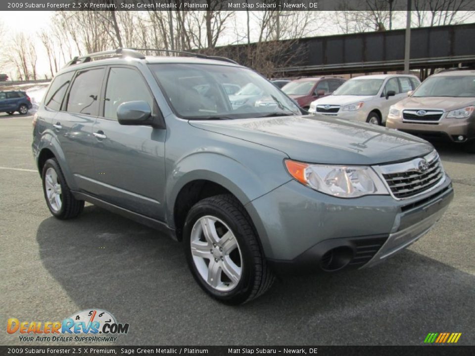 2009 Subaru Forester 2.5 X Premium Sage Green Metallic / Platinum Photo #4