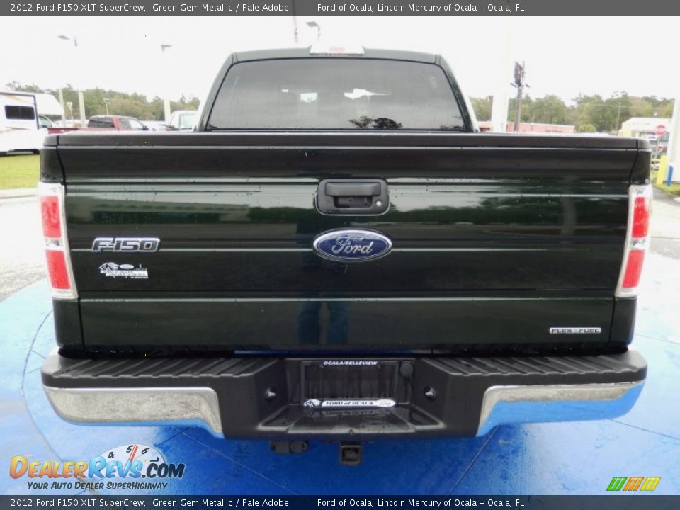 2012 Ford F150 XLT SuperCrew Green Gem Metallic / Pale Adobe Photo #4