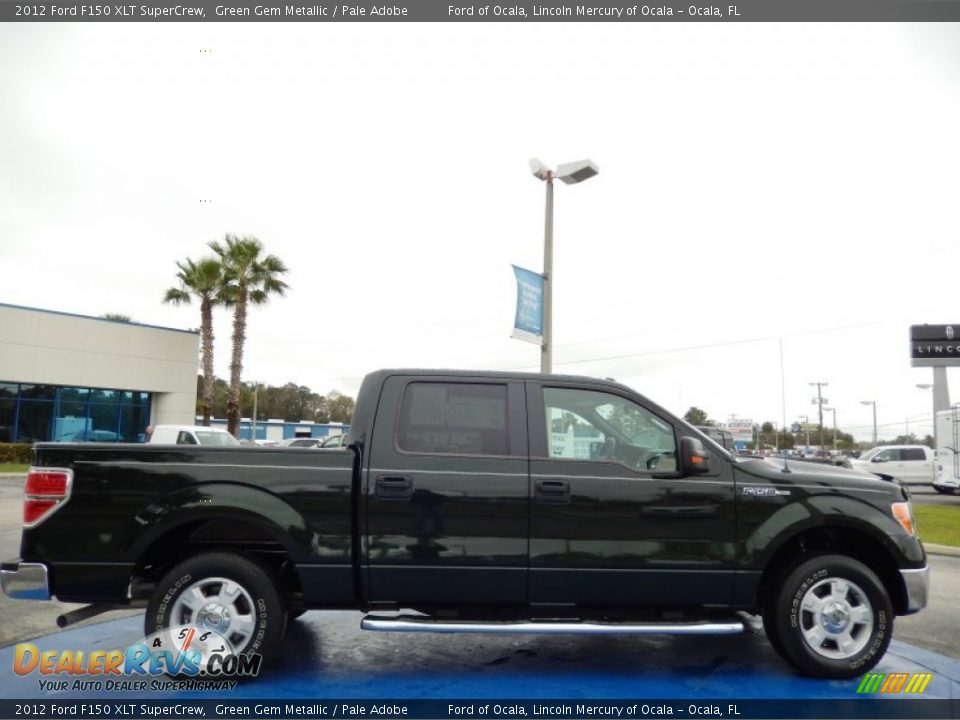 2012 Ford F150 XLT SuperCrew Green Gem Metallic / Pale Adobe Photo #7