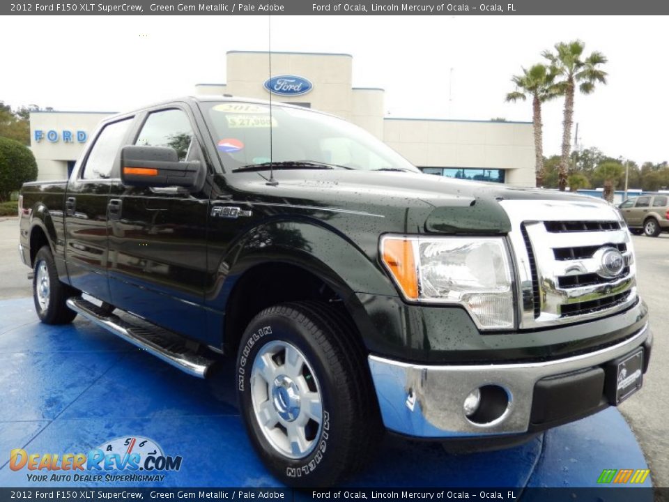 2012 Ford F150 XLT SuperCrew Green Gem Metallic / Pale Adobe Photo #8