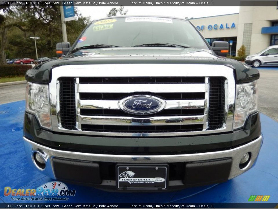 2012 Ford F150 XLT SuperCrew Green Gem Metallic / Pale Adobe Photo #9