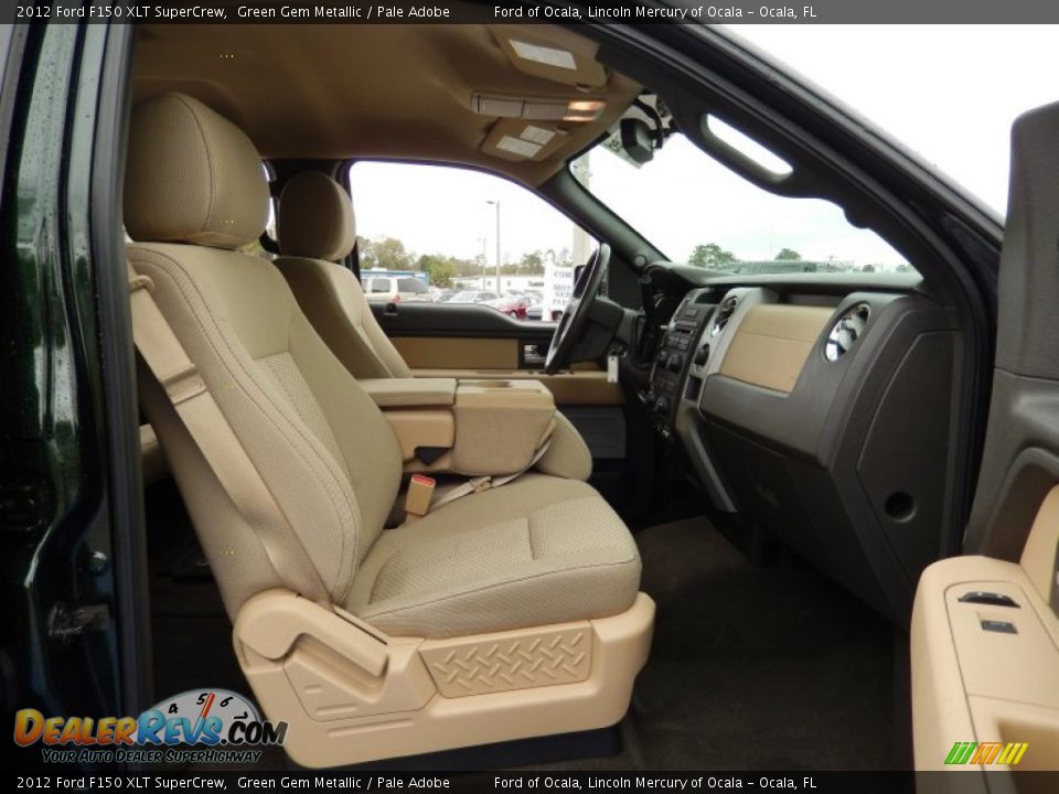 2012 Ford F150 XLT SuperCrew Green Gem Metallic / Pale Adobe Photo #17