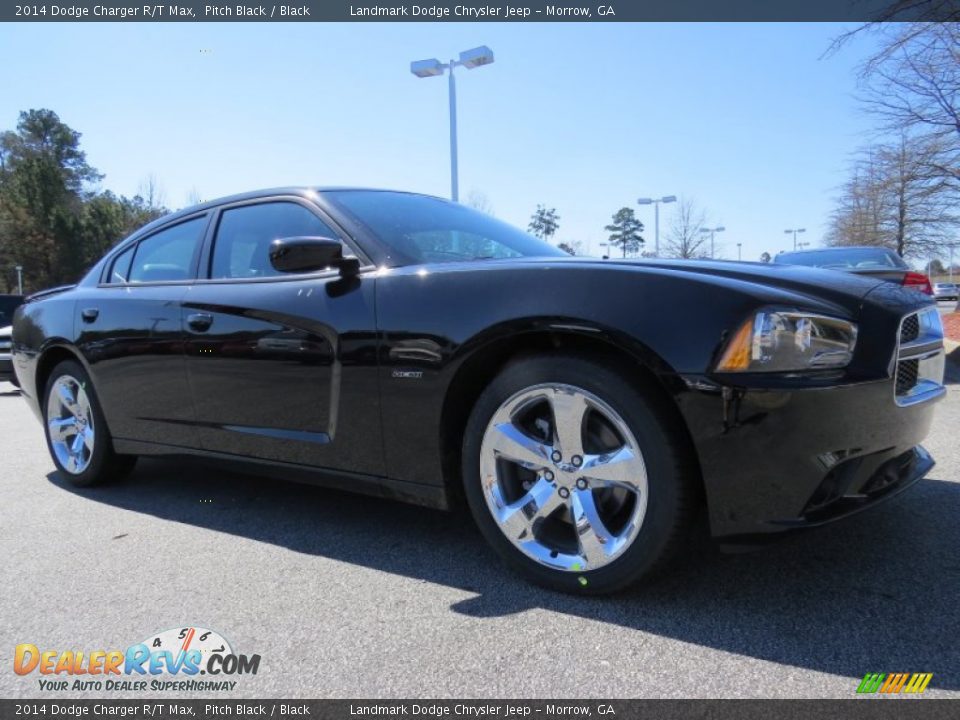 2014 Dodge Charger R/T Max Pitch Black / Black Photo #4