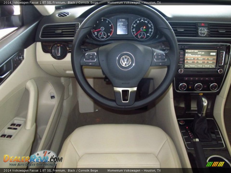 2014 Volkswagen Passat 1.8T SEL Premium Black / Cornsilk Beige Photo #13