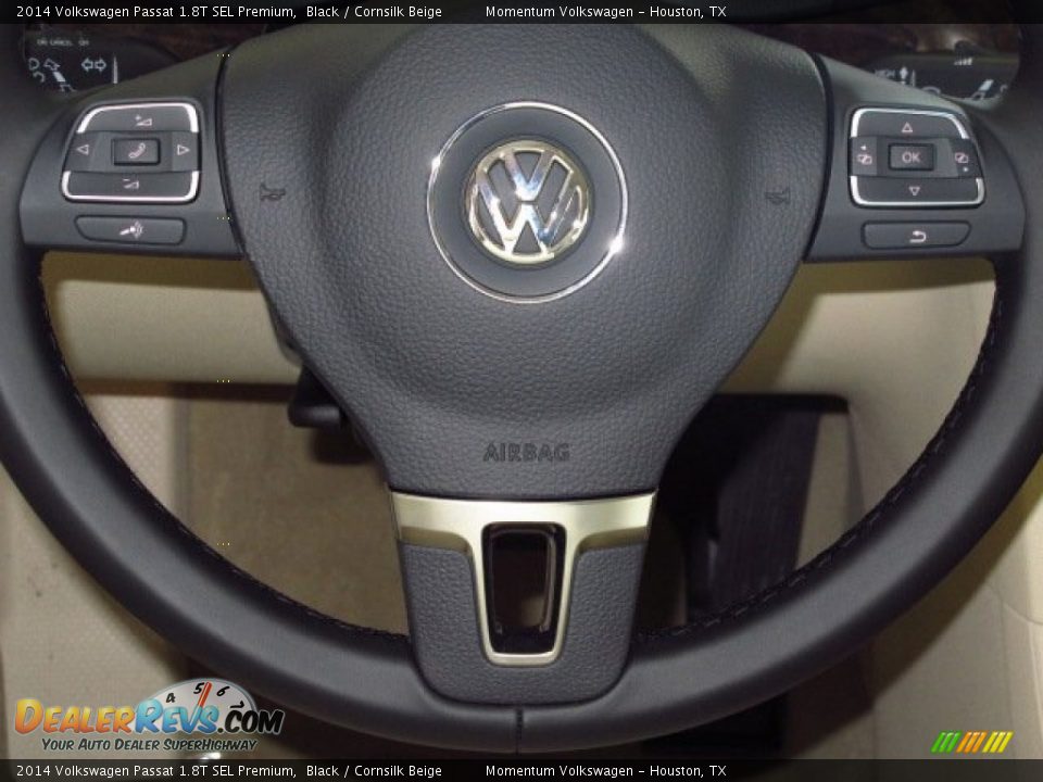 2014 Volkswagen Passat 1.8T SEL Premium Black / Cornsilk Beige Photo #16