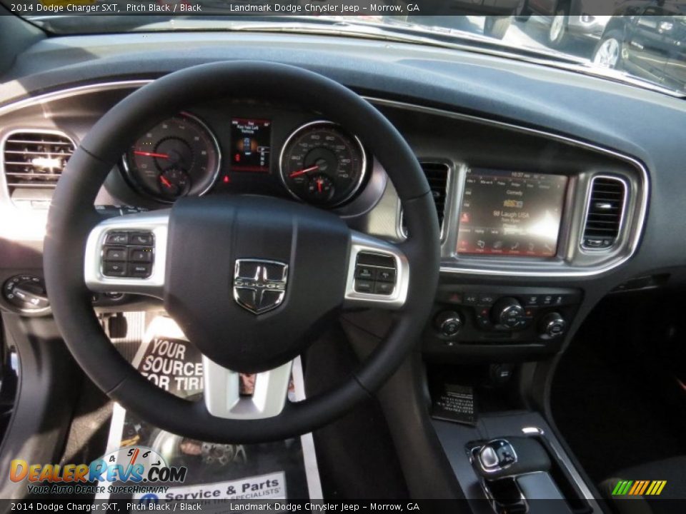 2014 Dodge Charger SXT Pitch Black / Black Photo #7