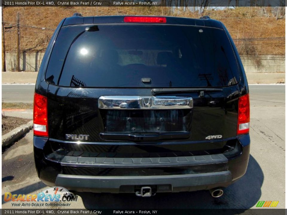 2011 Honda Pilot EX-L 4WD Crystal Black Pearl / Gray Photo #5