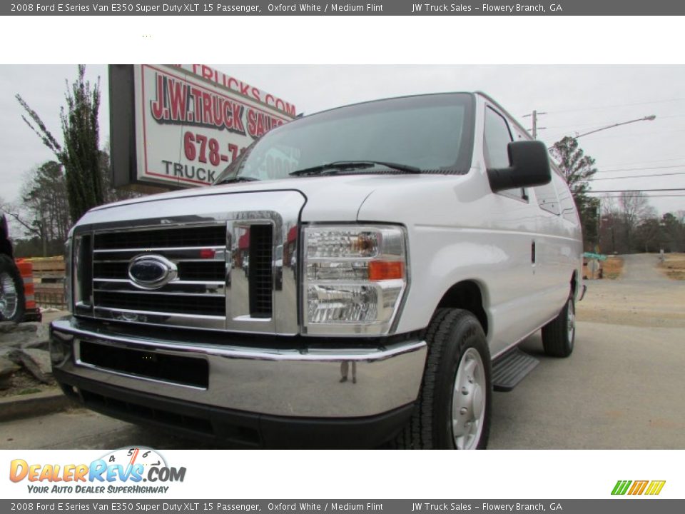 2008 Ford E Series Van E350 Super Duty XLT 15 Passenger Oxford White / Medium Flint Photo #1