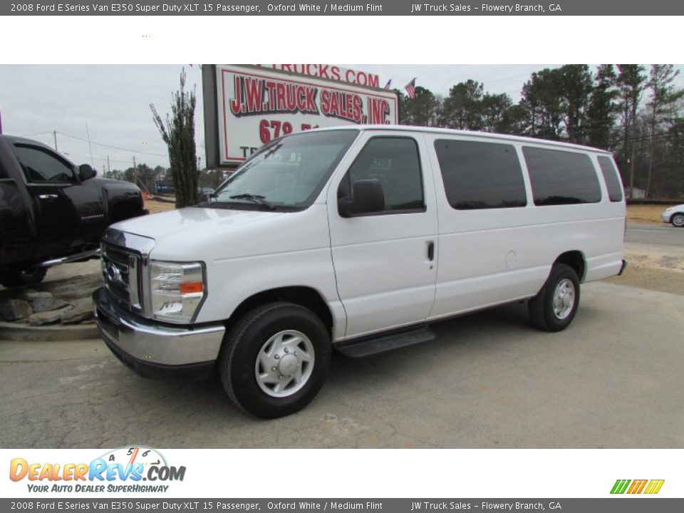 2008 Ford E Series Van E350 Super Duty XLT 15 Passenger Oxford White / Medium Flint Photo #3