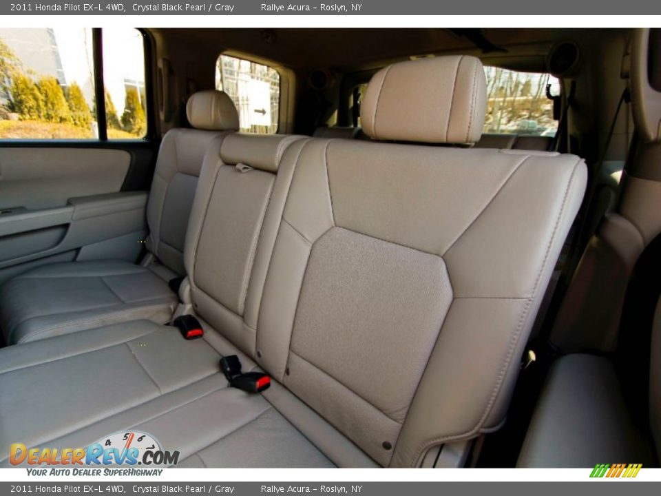 2011 Honda Pilot EX-L 4WD Crystal Black Pearl / Gray Photo #15