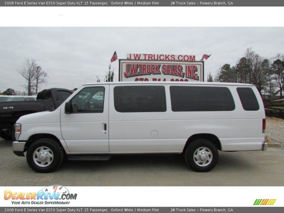 2008 Ford E Series Van E350 Super Duty XLT 15 Passenger Oxford White / Medium Flint Photo #4