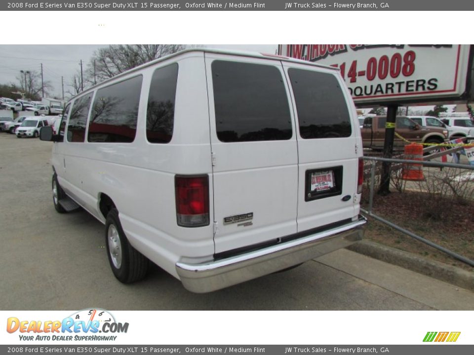 2008 Ford E Series Van E350 Super Duty XLT 15 Passenger Oxford White / Medium Flint Photo #6