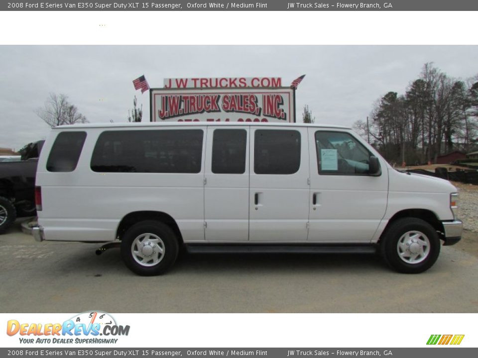2008 Ford E Series Van E350 Super Duty XLT 15 Passenger Oxford White / Medium Flint Photo #10