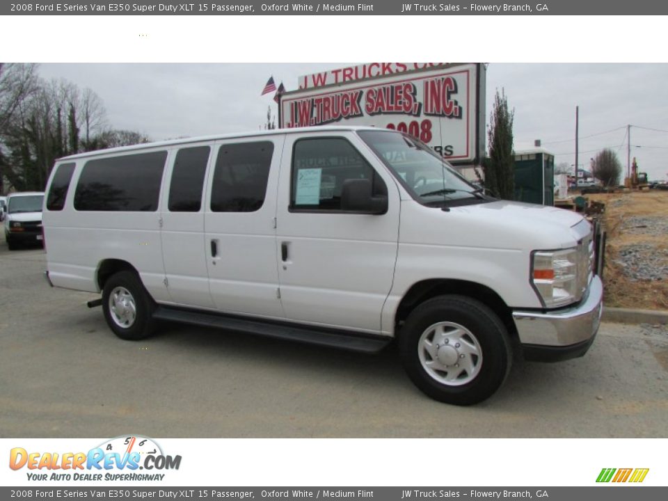 2008 Ford E Series Van E350 Super Duty XLT 15 Passenger Oxford White / Medium Flint Photo #11