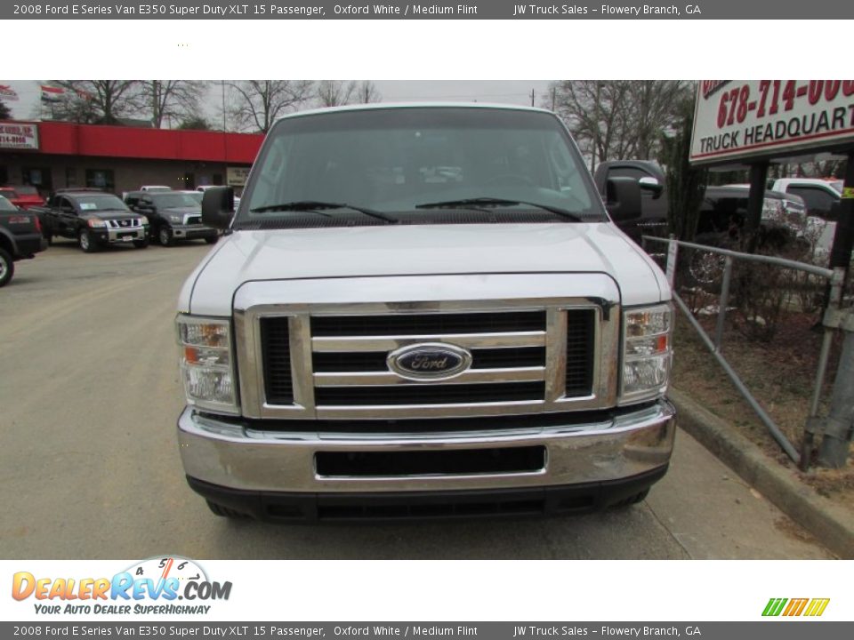 2008 Ford E Series Van E350 Super Duty XLT 15 Passenger Oxford White / Medium Flint Photo #13