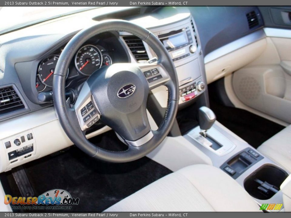2013 Subaru Outback 2.5i Premium Venetian Red Pearl / Ivory Photo #5