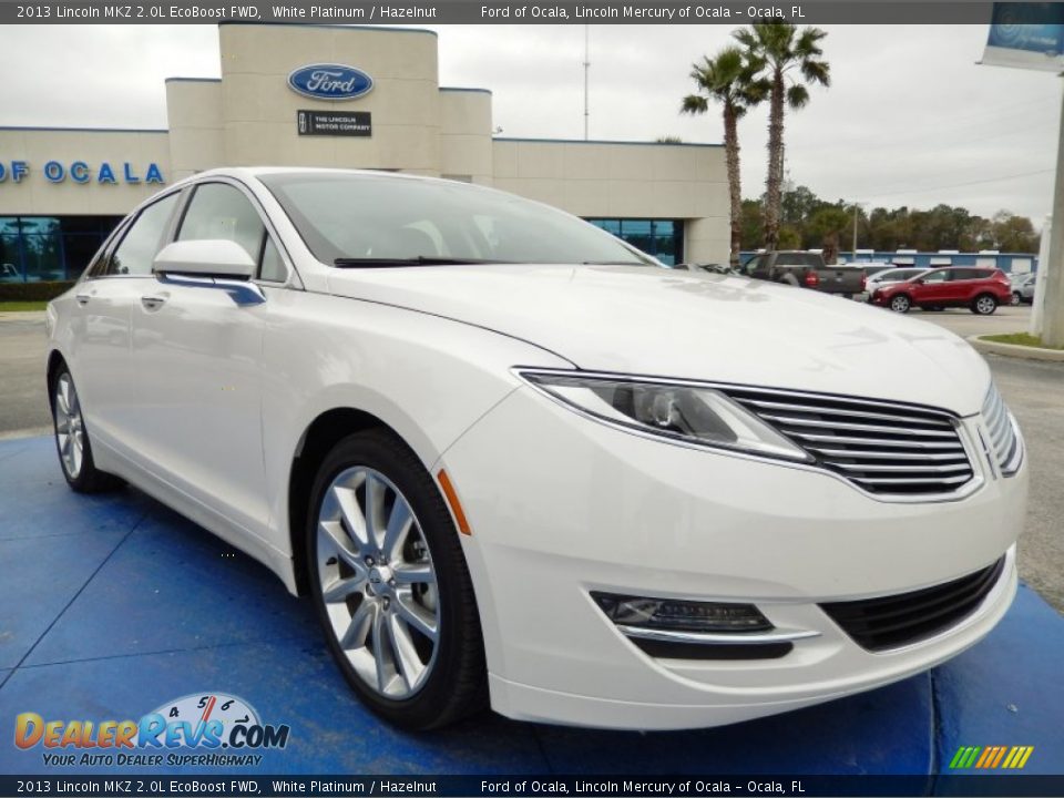 2013 Lincoln MKZ 2.0L EcoBoost FWD White Platinum / Hazelnut Photo #7