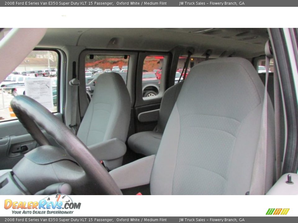 2008 Ford E Series Van E350 Super Duty XLT 15 Passenger Oxford White / Medium Flint Photo #17