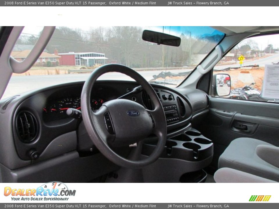 2008 Ford E Series Van E350 Super Duty XLT 15 Passenger Oxford White / Medium Flint Photo #19