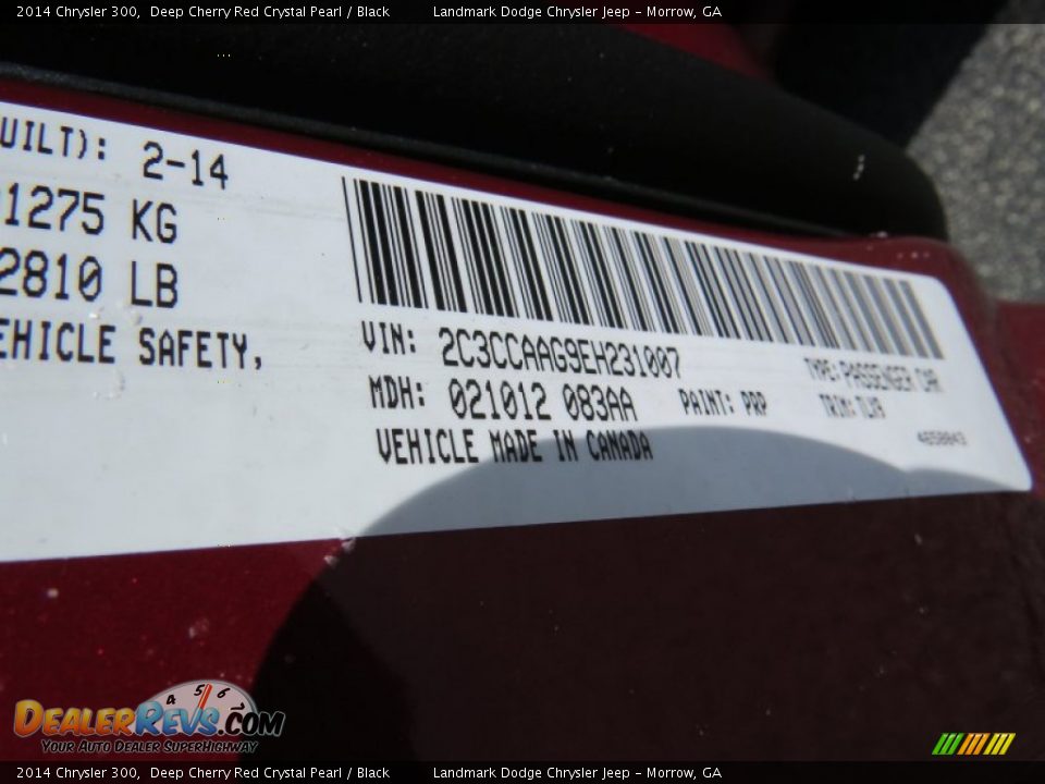 2014 Chrysler 300 Deep Cherry Red Crystal Pearl / Black Photo #10