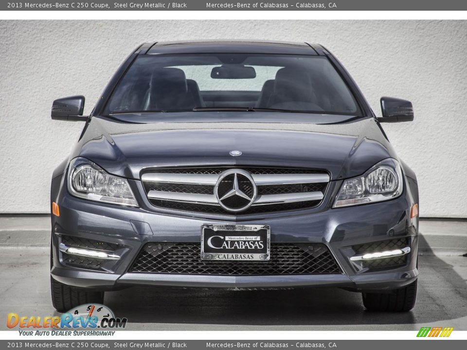 2013 Mercedes-Benz C 250 Coupe Steel Grey Metallic / Black Photo #2