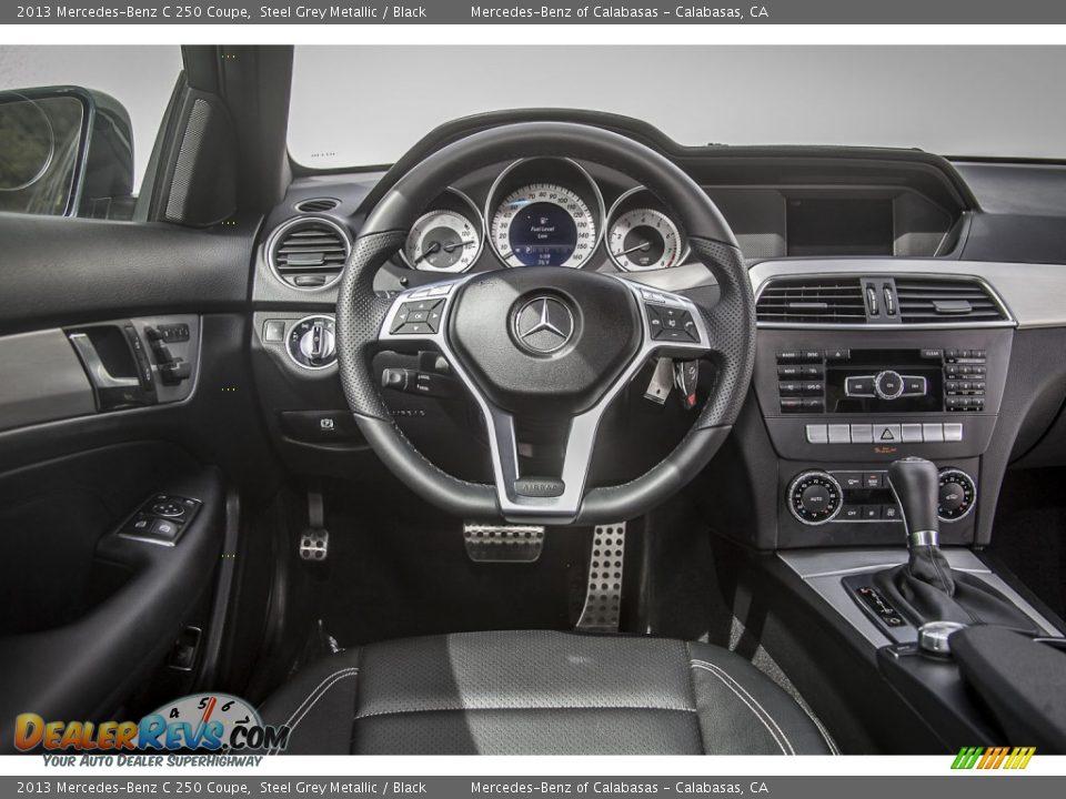 2013 Mercedes-Benz C 250 Coupe Steel Grey Metallic / Black Photo #4