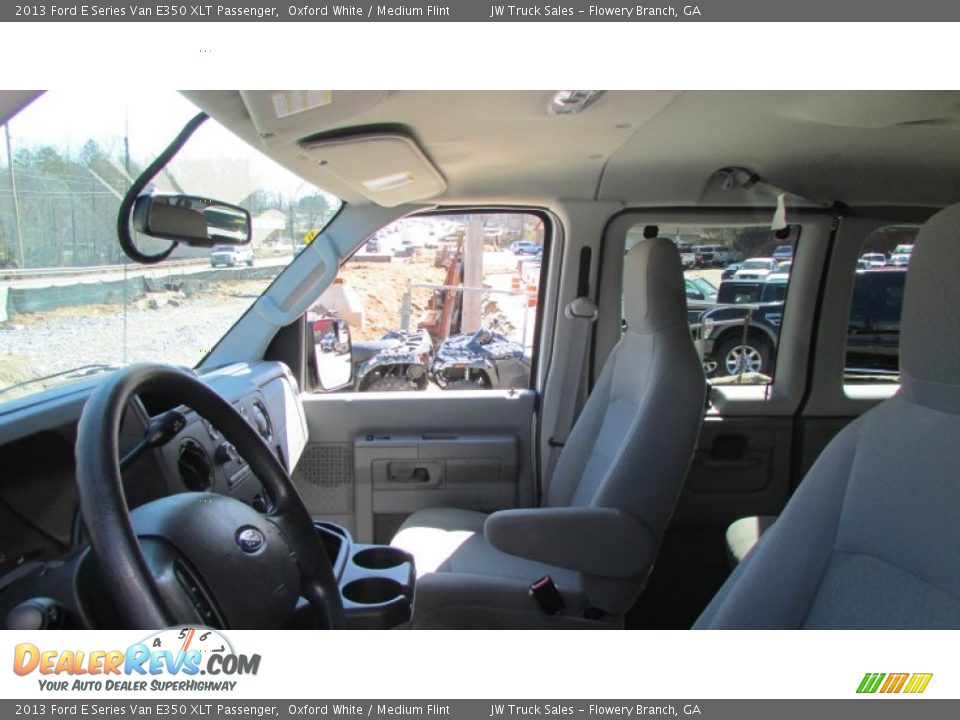 2013 Ford E Series Van E350 XLT Passenger Oxford White / Medium Flint Photo #19