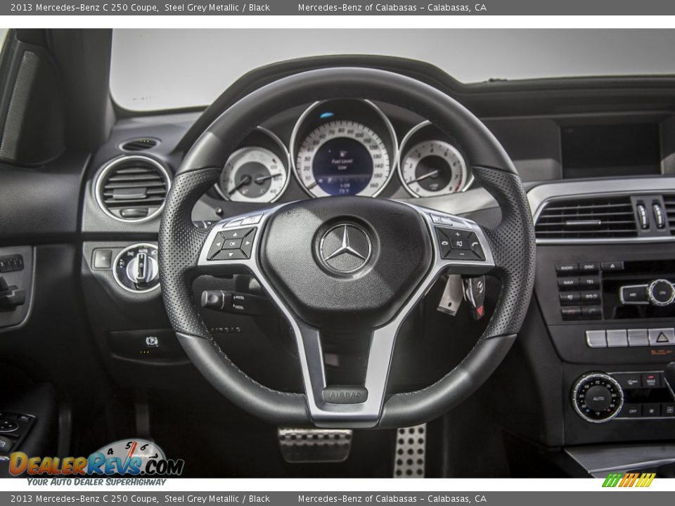 2013 Mercedes-Benz C 250 Coupe Steel Grey Metallic / Black Photo #15