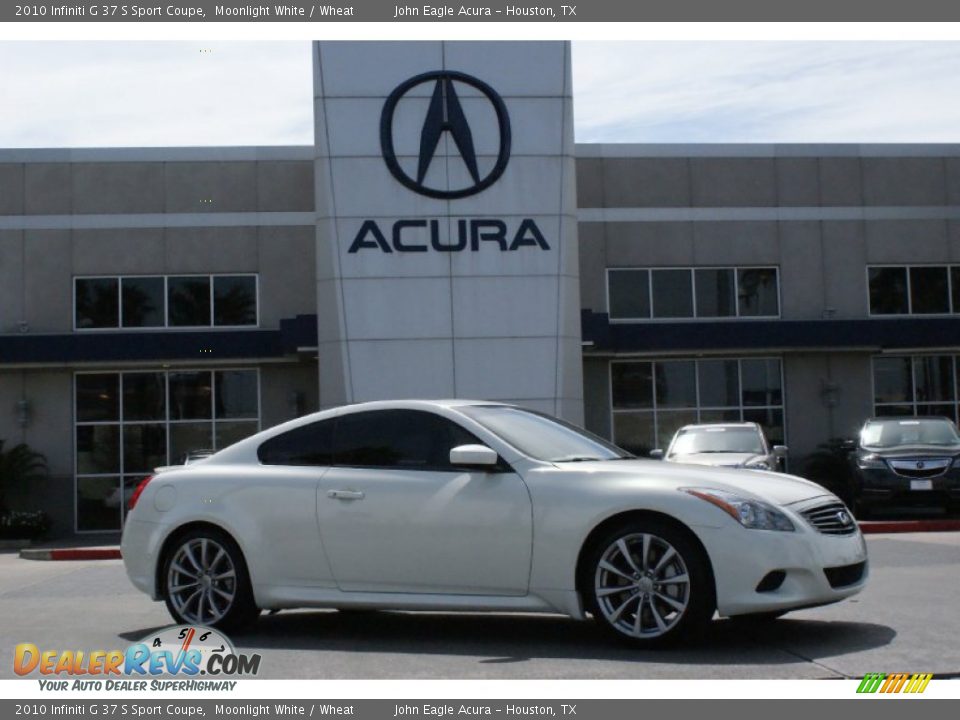 2010 Infiniti G 37 S Sport Coupe Moonlight White / Wheat Photo #1