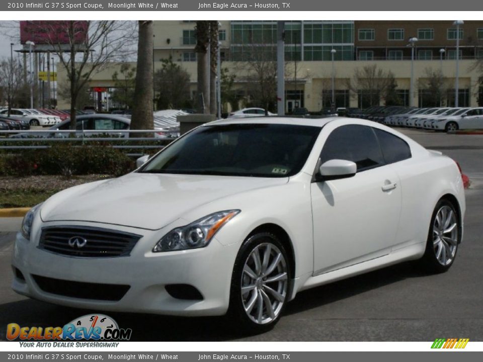 2010 Infiniti G 37 S Sport Coupe Moonlight White / Wheat Photo #2