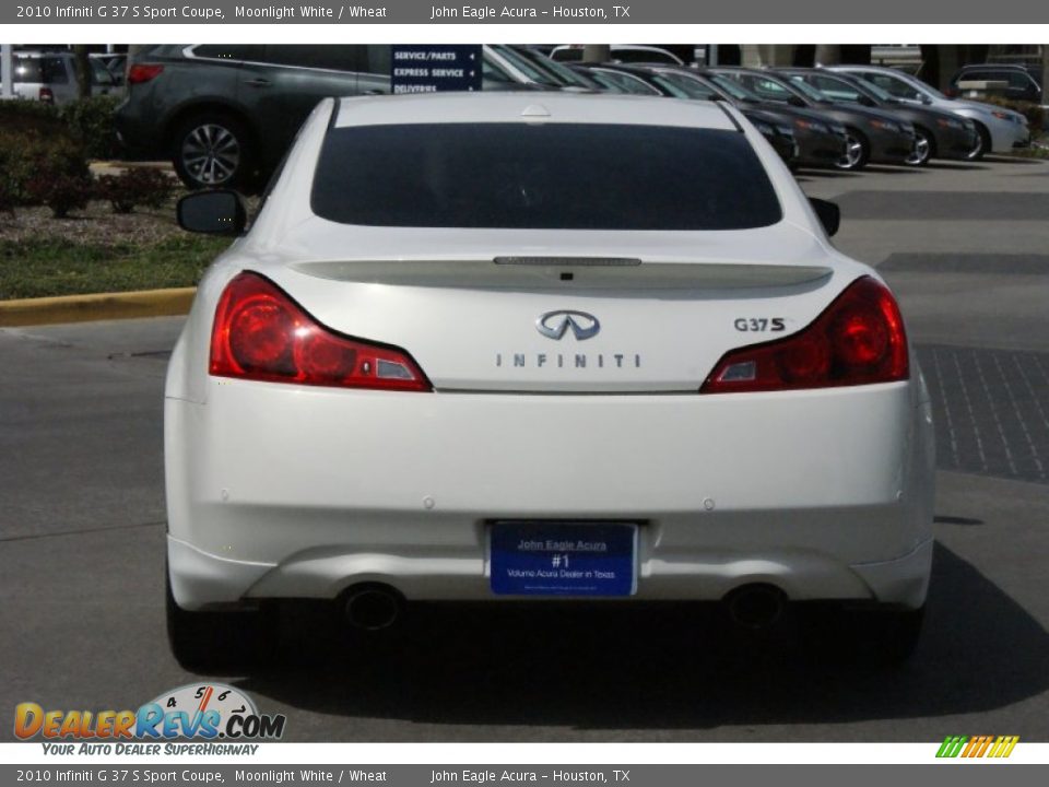 2010 Infiniti G 37 S Sport Coupe Moonlight White / Wheat Photo #5