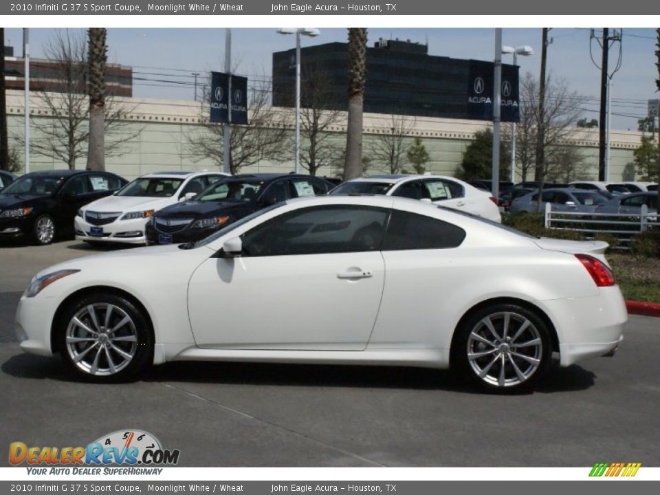 2010 Infiniti G 37 S Sport Coupe Moonlight White / Wheat Photo #6