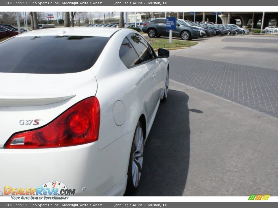 2010 Infiniti G 37 S Sport Coupe Moonlight White / Wheat Photo #9
