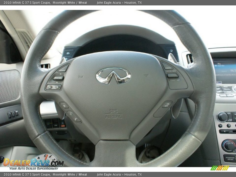 2010 Infiniti G 37 S Sport Coupe Moonlight White / Wheat Photo #20