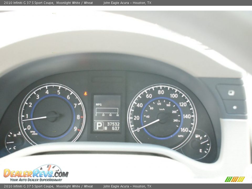 2010 Infiniti G 37 S Sport Coupe Moonlight White / Wheat Photo #30