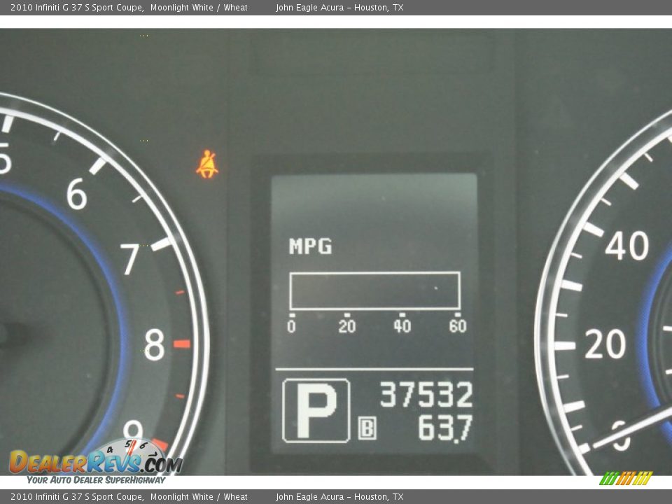 2010 Infiniti G 37 S Sport Coupe Moonlight White / Wheat Photo #31