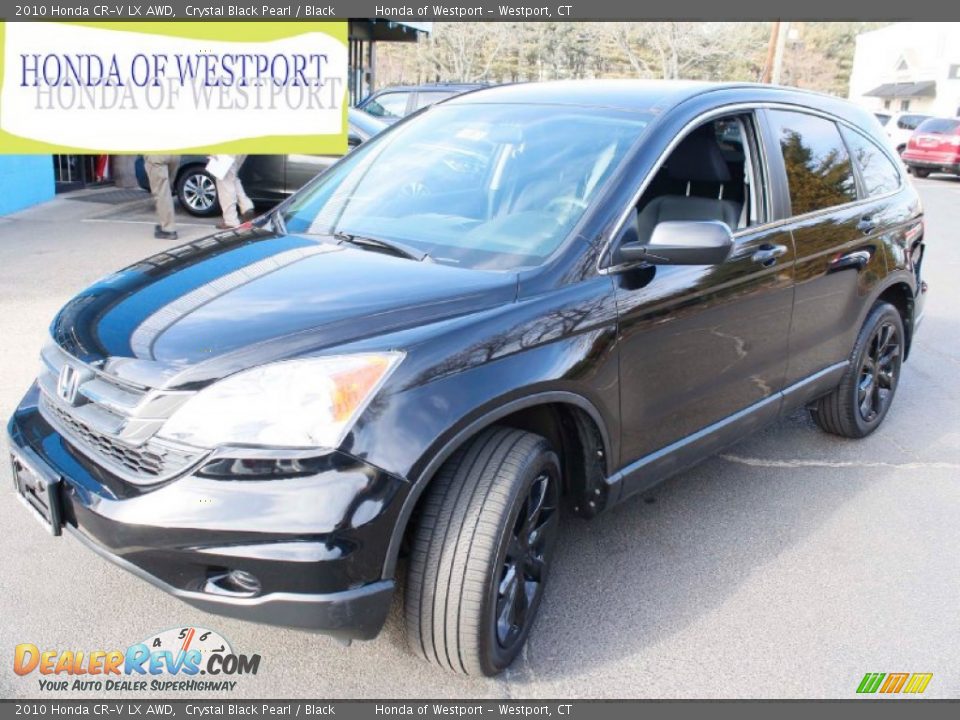 2010 Honda CR-V LX AWD Crystal Black Pearl / Black Photo #1