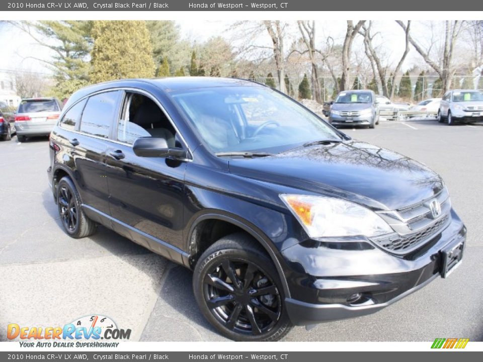 2010 Honda CR-V LX AWD Crystal Black Pearl / Black Photo #3