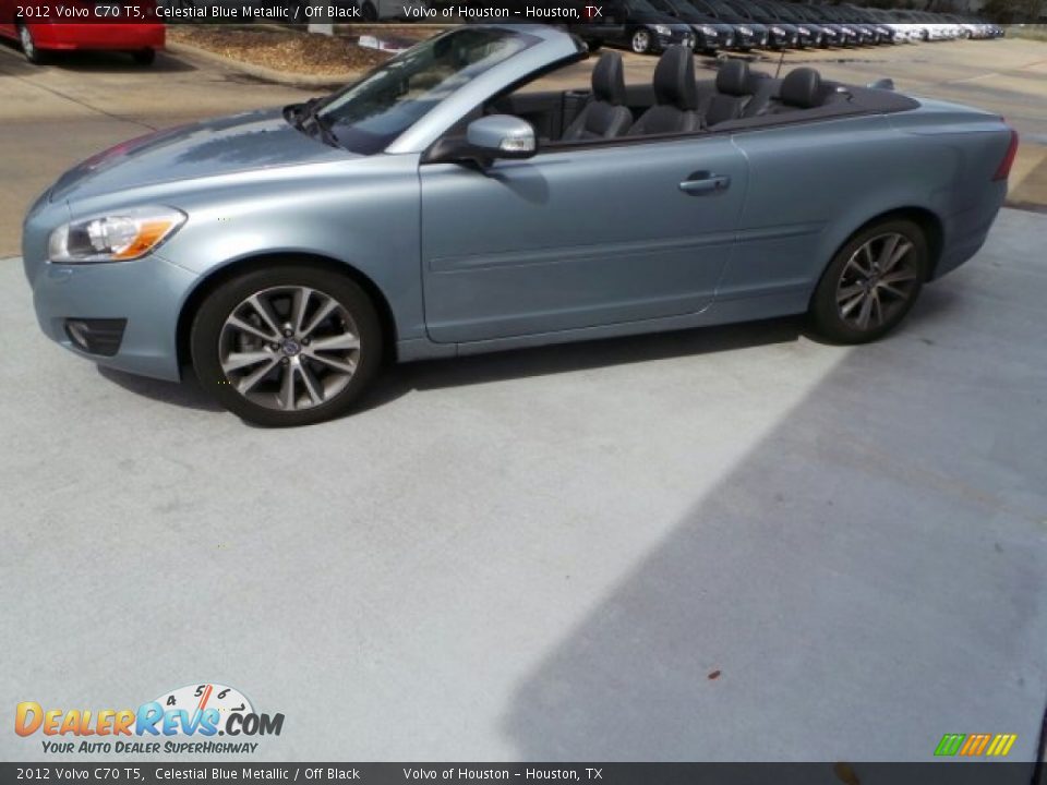 2012 Volvo C70 T5 Celestial Blue Metallic / Off Black Photo #4