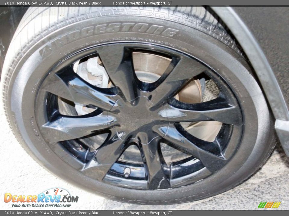 2010 Honda CR-V LX AWD Crystal Black Pearl / Black Photo #24