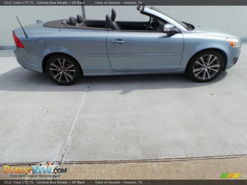 2012 Volvo C70 T5 Celestial Blue Metallic / Off Black Photo #8