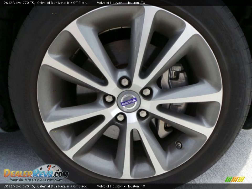 2012 Volvo C70 T5 Celestial Blue Metallic / Off Black Photo #9