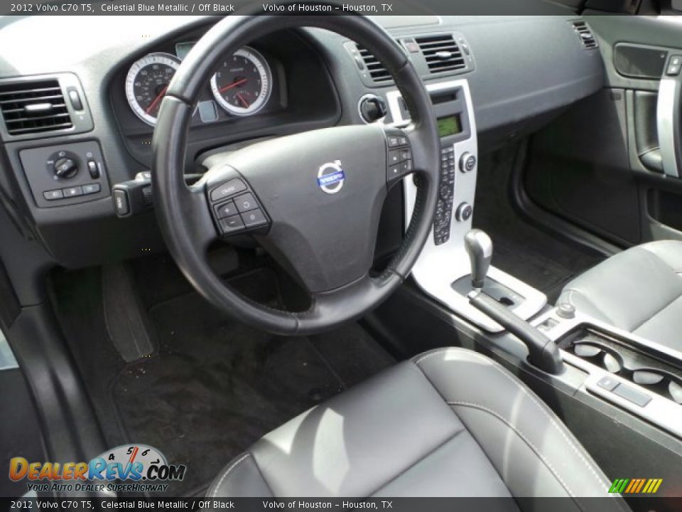 2012 Volvo C70 T5 Celestial Blue Metallic / Off Black Photo #11