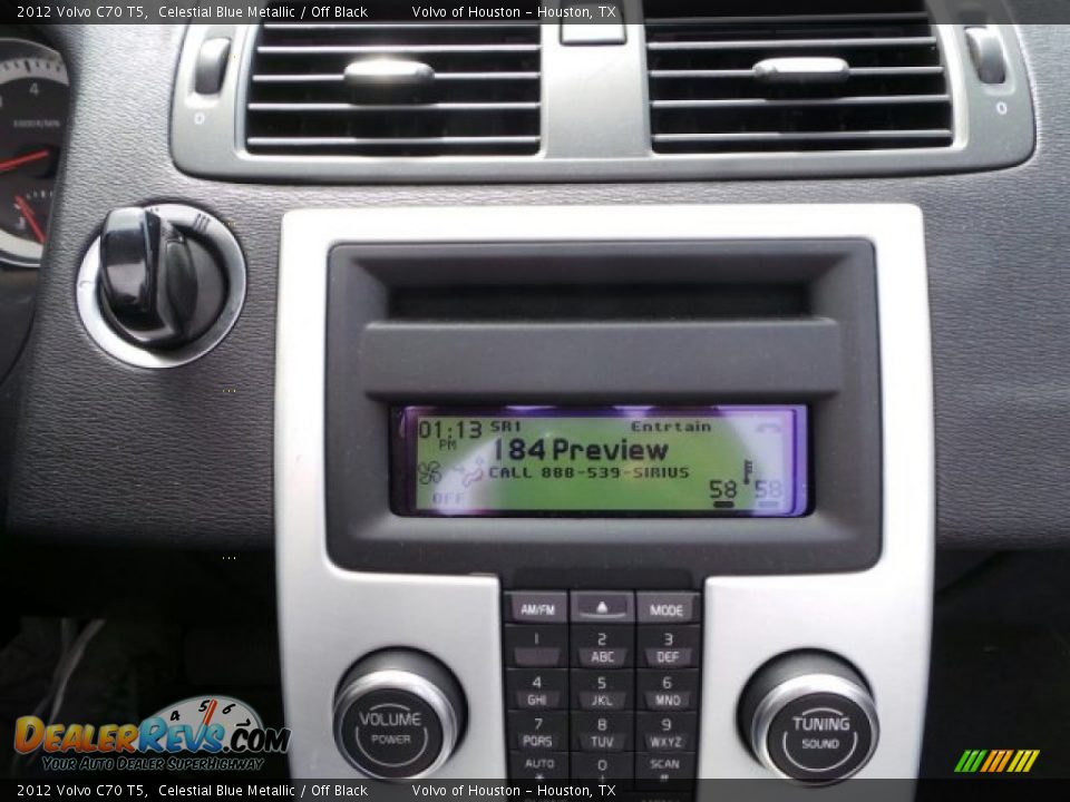 2012 Volvo C70 T5 Celestial Blue Metallic / Off Black Photo #18