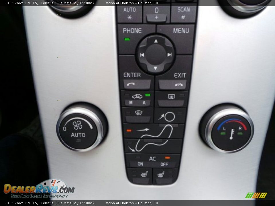 2012 Volvo C70 T5 Celestial Blue Metallic / Off Black Photo #19
