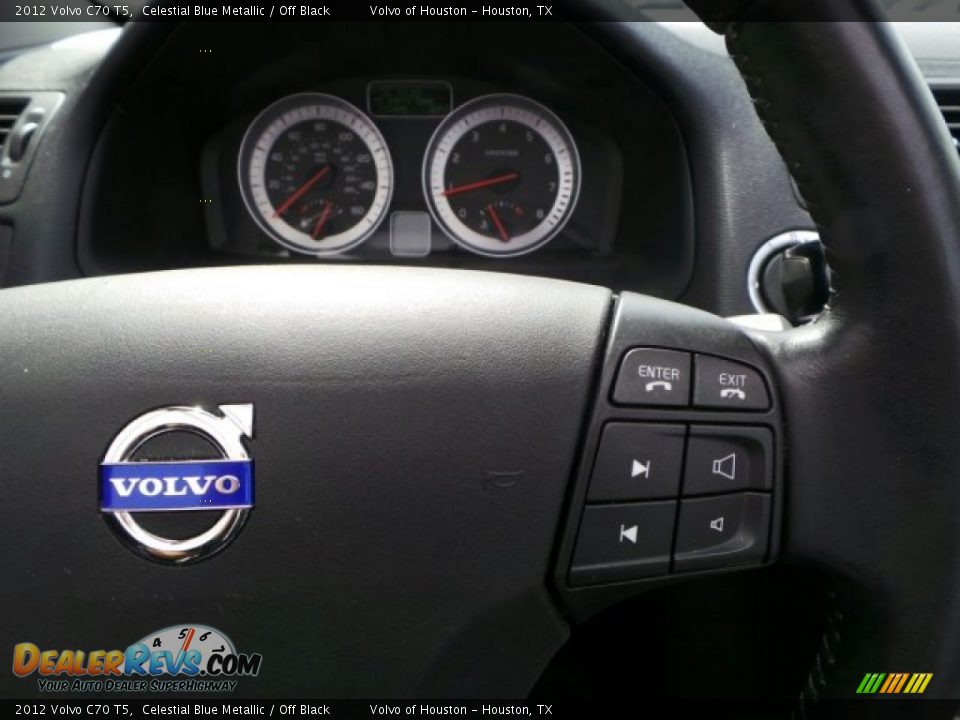 2012 Volvo C70 T5 Celestial Blue Metallic / Off Black Photo #21
