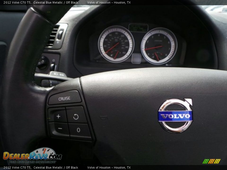 2012 Volvo C70 T5 Celestial Blue Metallic / Off Black Photo #22